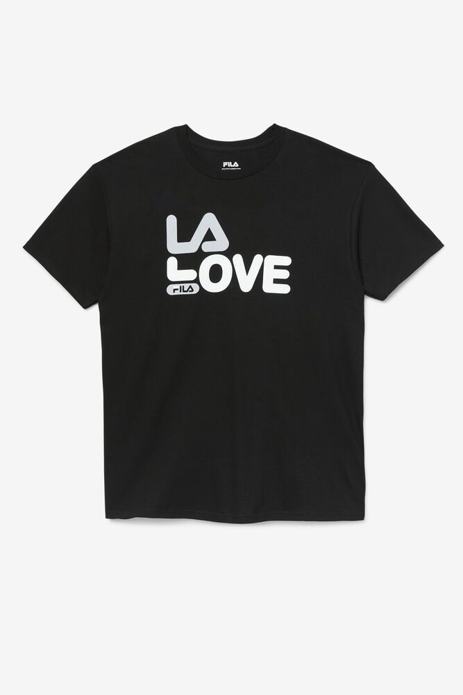 Fila T-Shirt Mens Black La Love - Ireland 37508-ZPSC